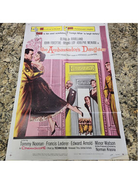 Original 1956 The Ambassador’s Daughter Movie Poster One Sheet 27x41 NSS 56/345